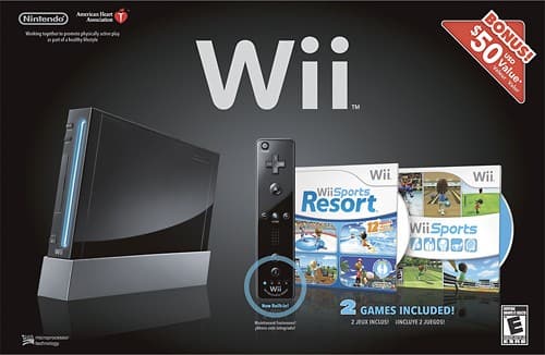 Best Buy: Nintendo Nintendo Wii Console (Black) w/Wii Sports, Wii Sports  Resort and Wii Remote Plus Black Rvlskaaa