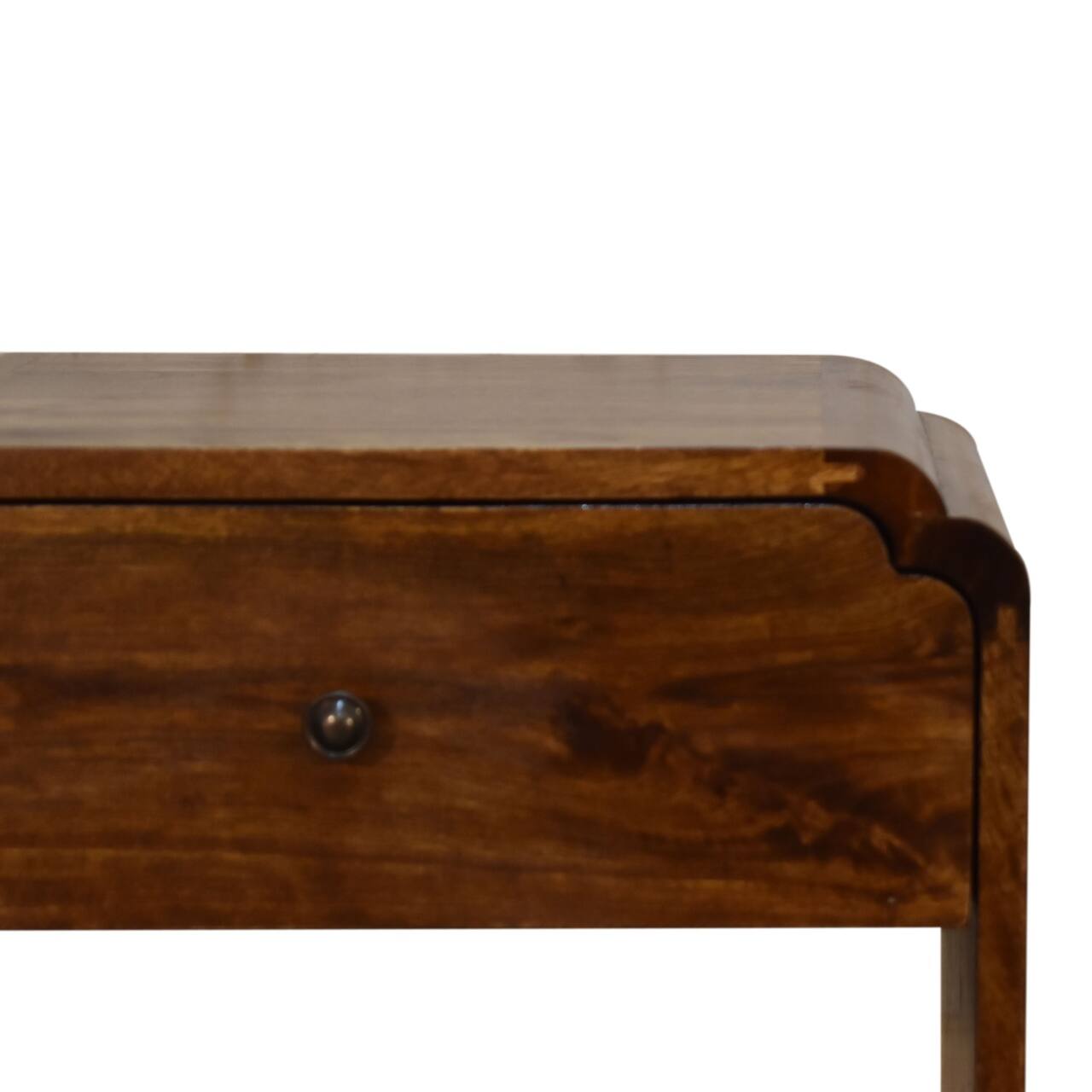 Back. Artisan Furniture - Artisan Furniture Solid Wood Newton Nightstand, 1 Drawer, 1 Open Shelf, Brown - Chestnut.