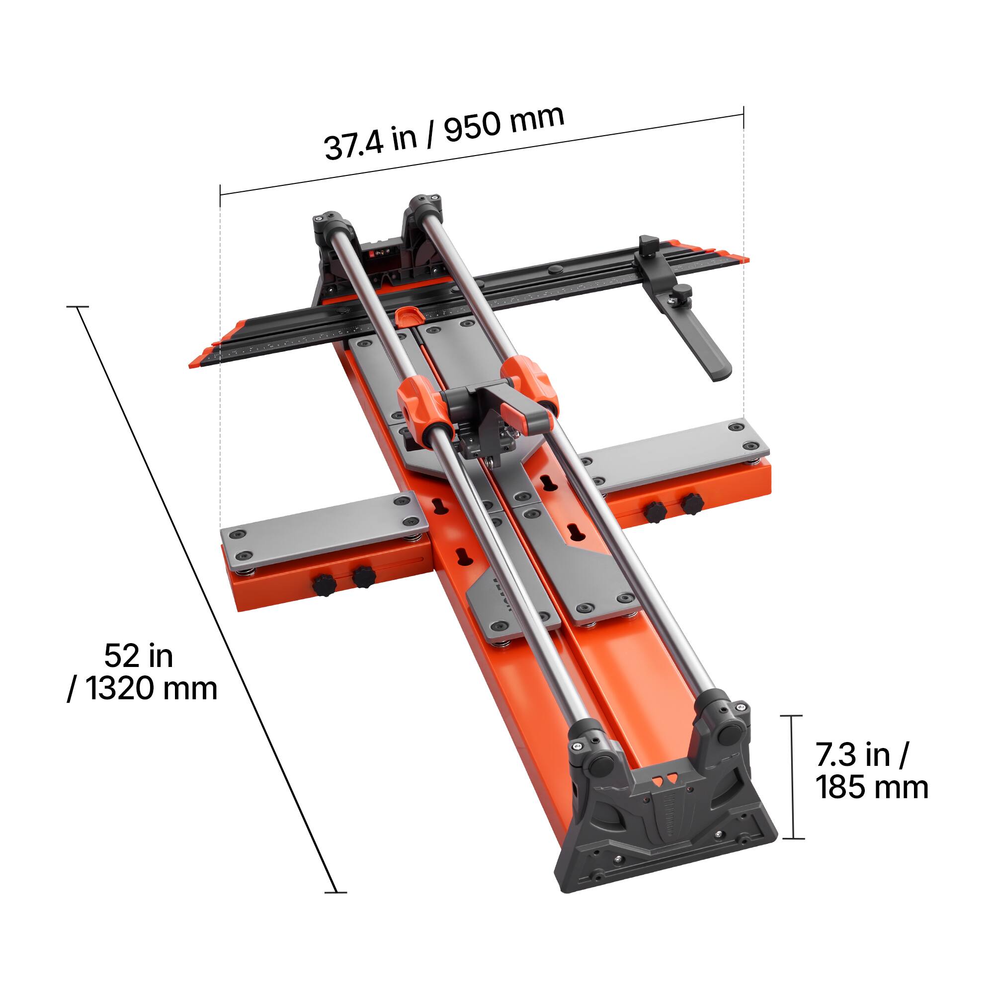 950 mm / 37.4 in  
52 in / 1320 mm  
7.3 in / 185 mm