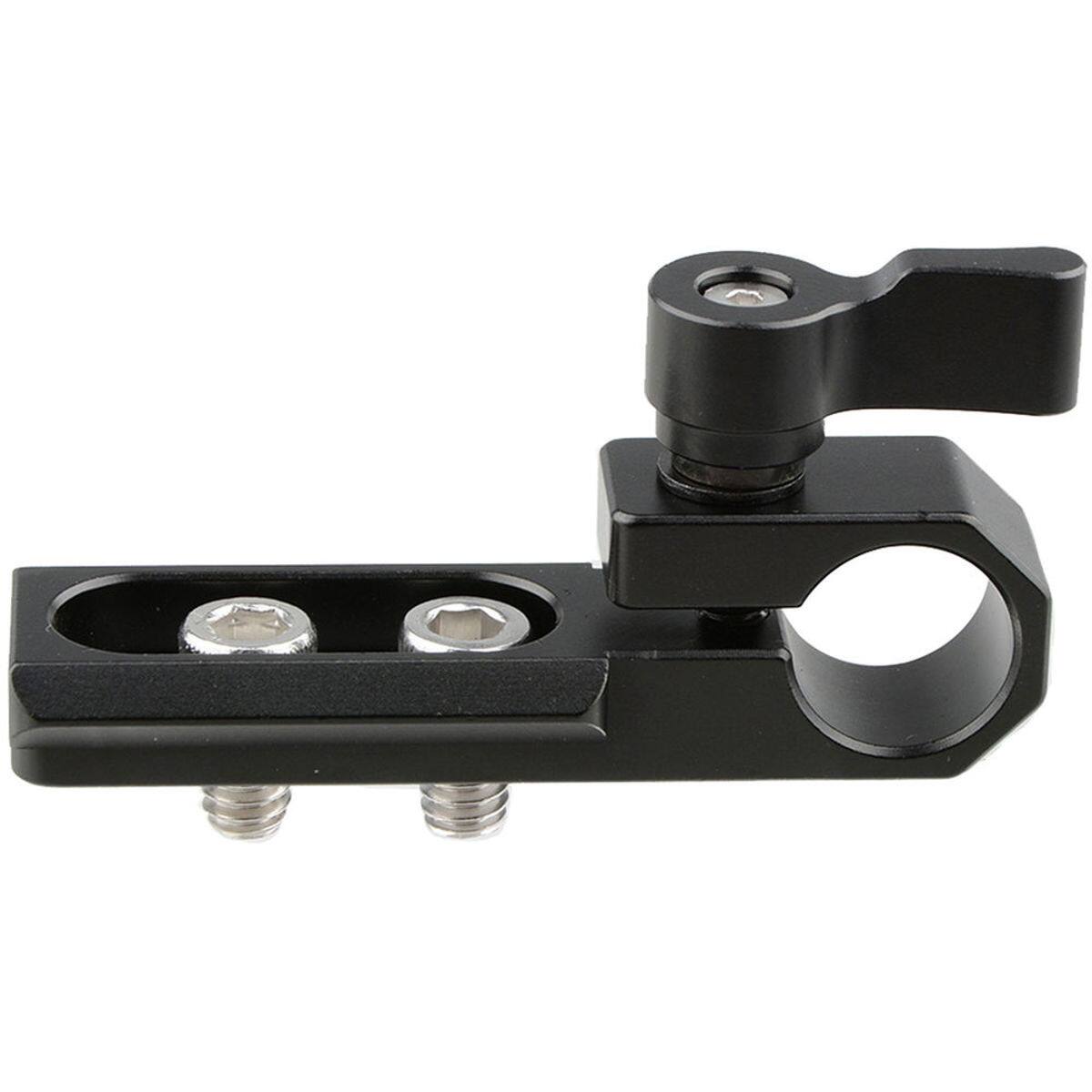 Alt View 2. CAMVATE - CAMVATE Single 15mm Rod Clamp with NATO Rail, Black Wingnut.