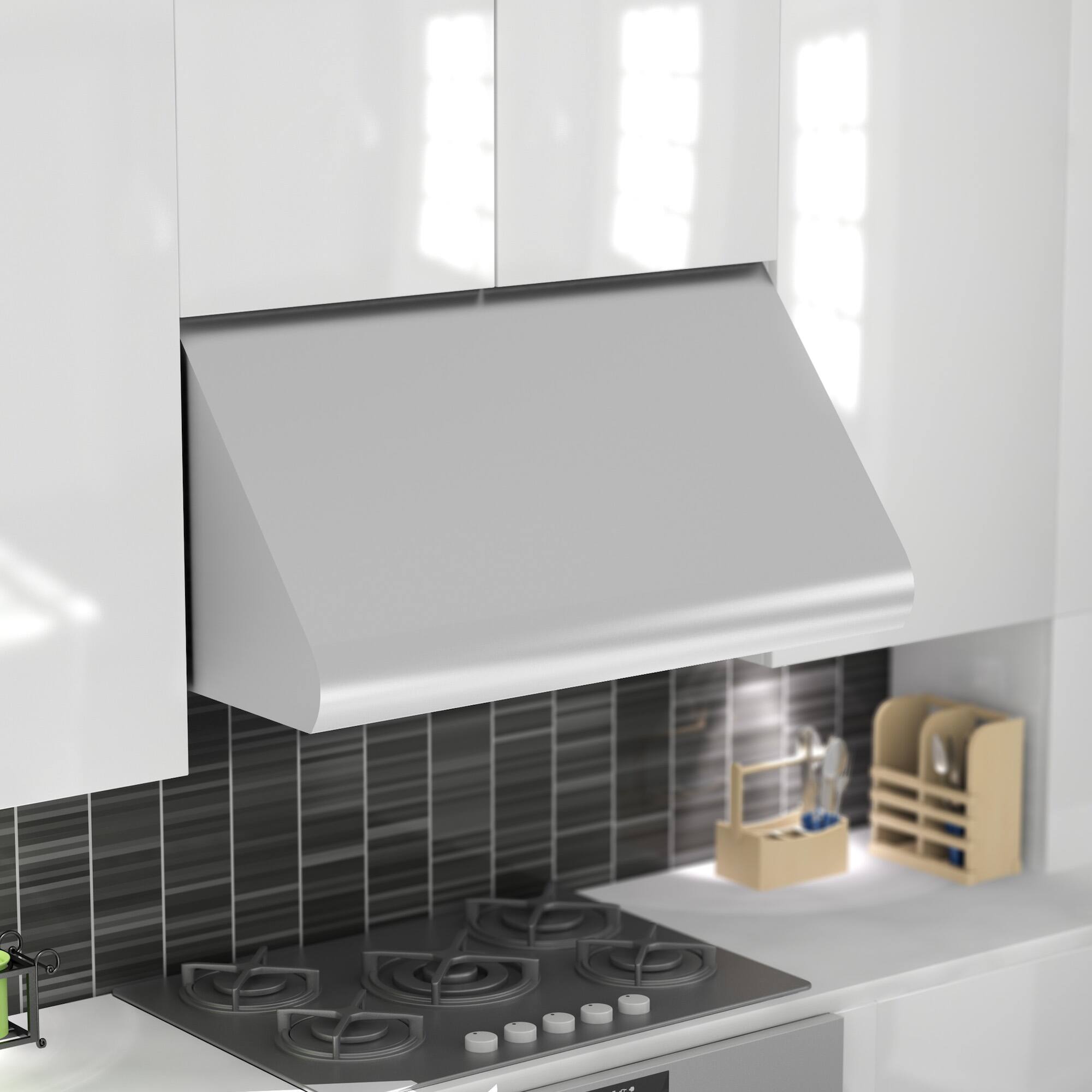Alt View 2. ZLINE - 60" Convertible Vent Under Cabinet Range Hood in Stainless Steel - Brushed Stainless Steel.