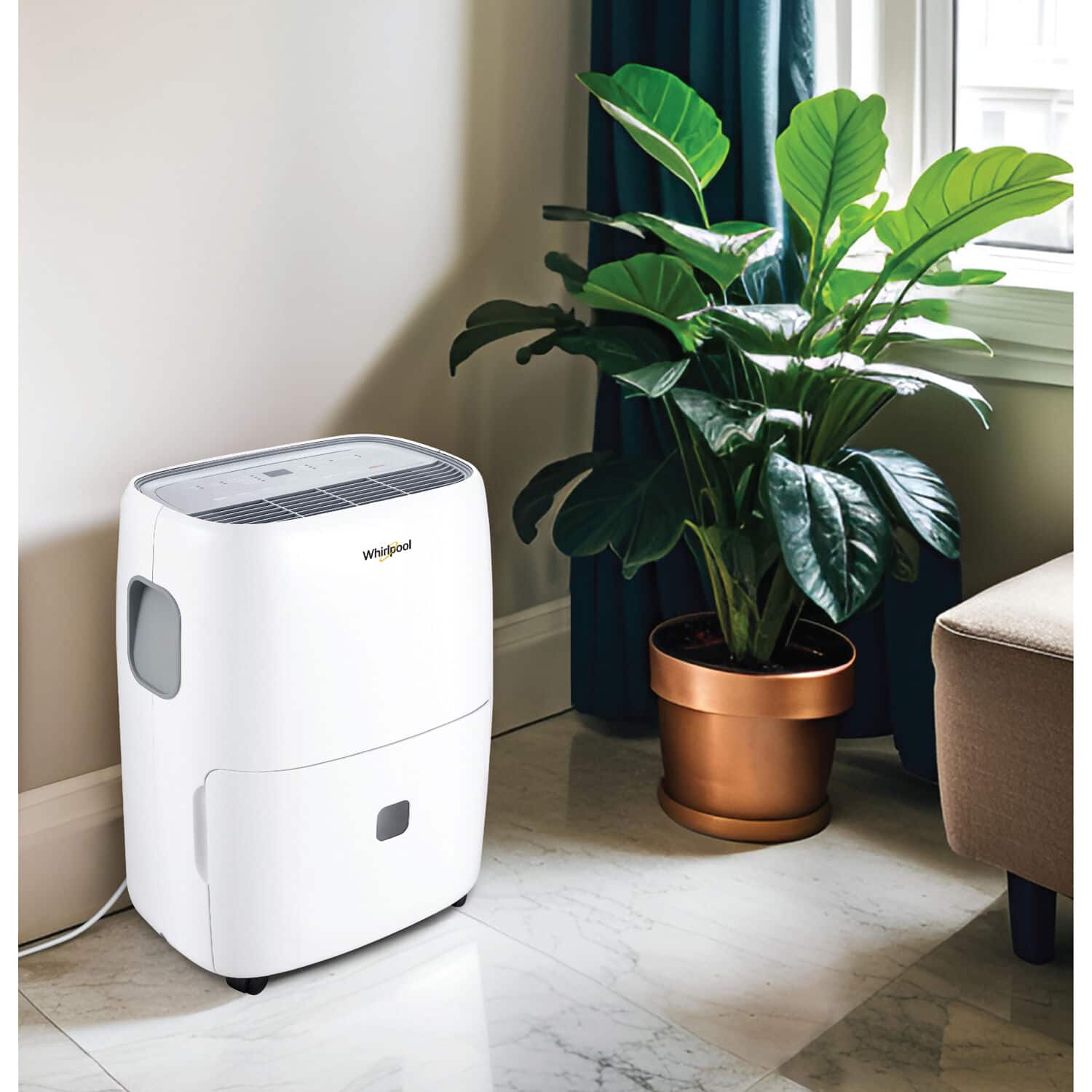 Alt View 20. Whirlpool - 50-Pint Energy Star Dehumidifier with Pump - White.