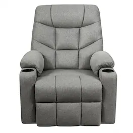 Kadyn - Recliner Chair, Reclining Chair,Lounge Chair,Electric Power Lift Recliner Massage Sofa-Light - Gray