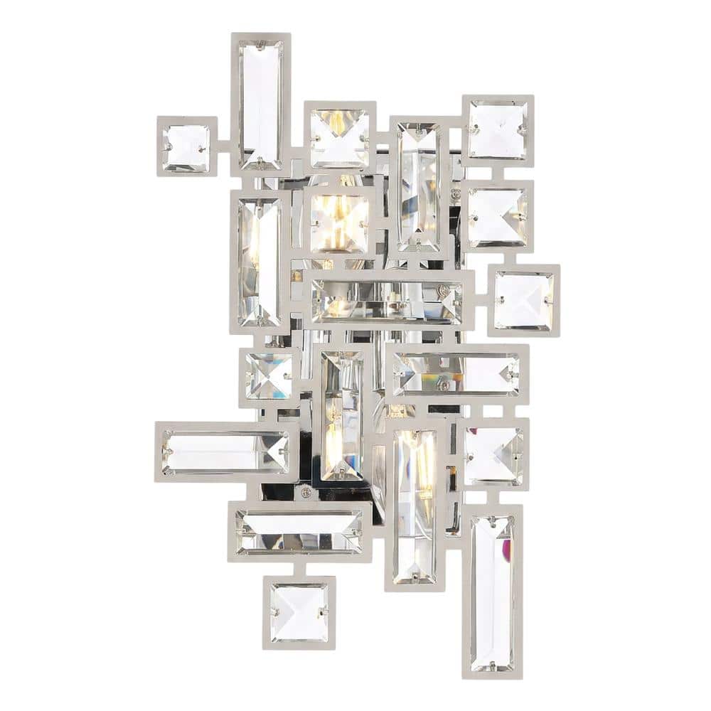 Elegant Lighting - Picasso 2 light Wall Sconce Clear Royal Cut Crystal - Chrome price history on PriceWatchPro