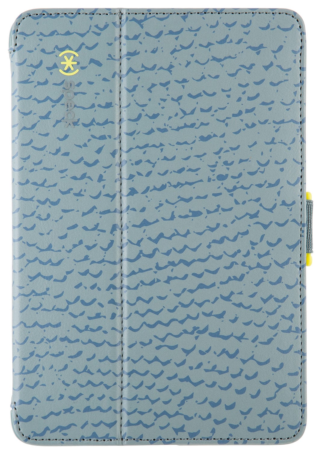 Front. Speck - StyleFolio Case for Apple® iPad® mini, iPad mini 2 and iPad mini 3 - Rattleskin Gray/Antifreeze Yellow.