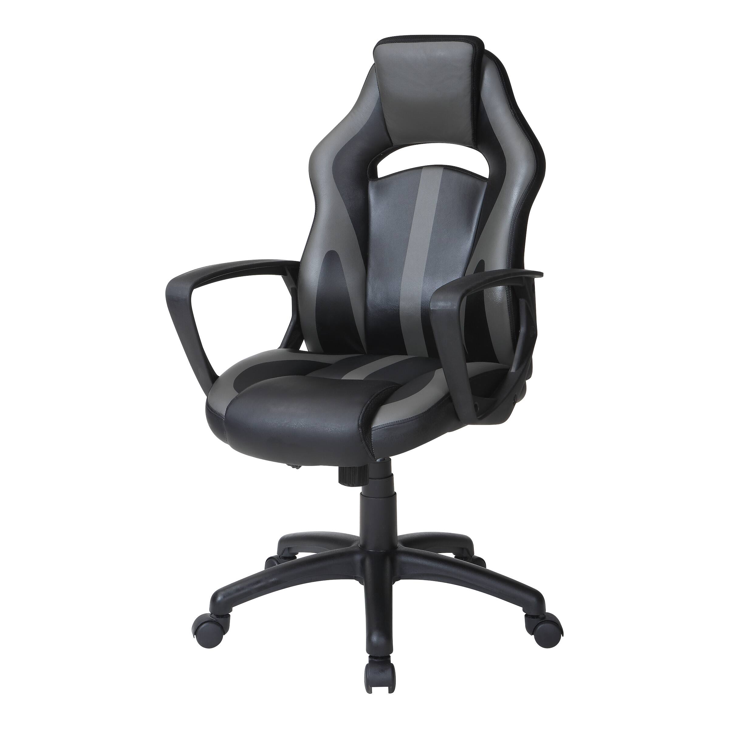 Left. OSP Home Furnishings - Influx Gaming Chair - Gray.