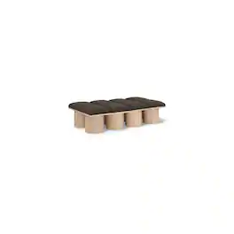 Meridian Furniture - Pavilion Boucle Fabric Bench - Brown