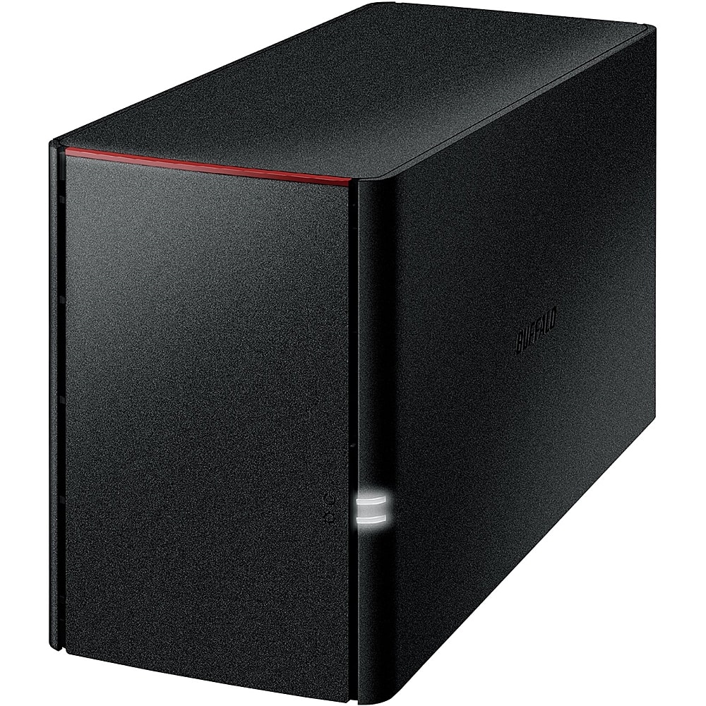 Angle View: Buffalo - LinkStation 220 4TB 2-Bay External Network Attached Storage (NAS) - Black