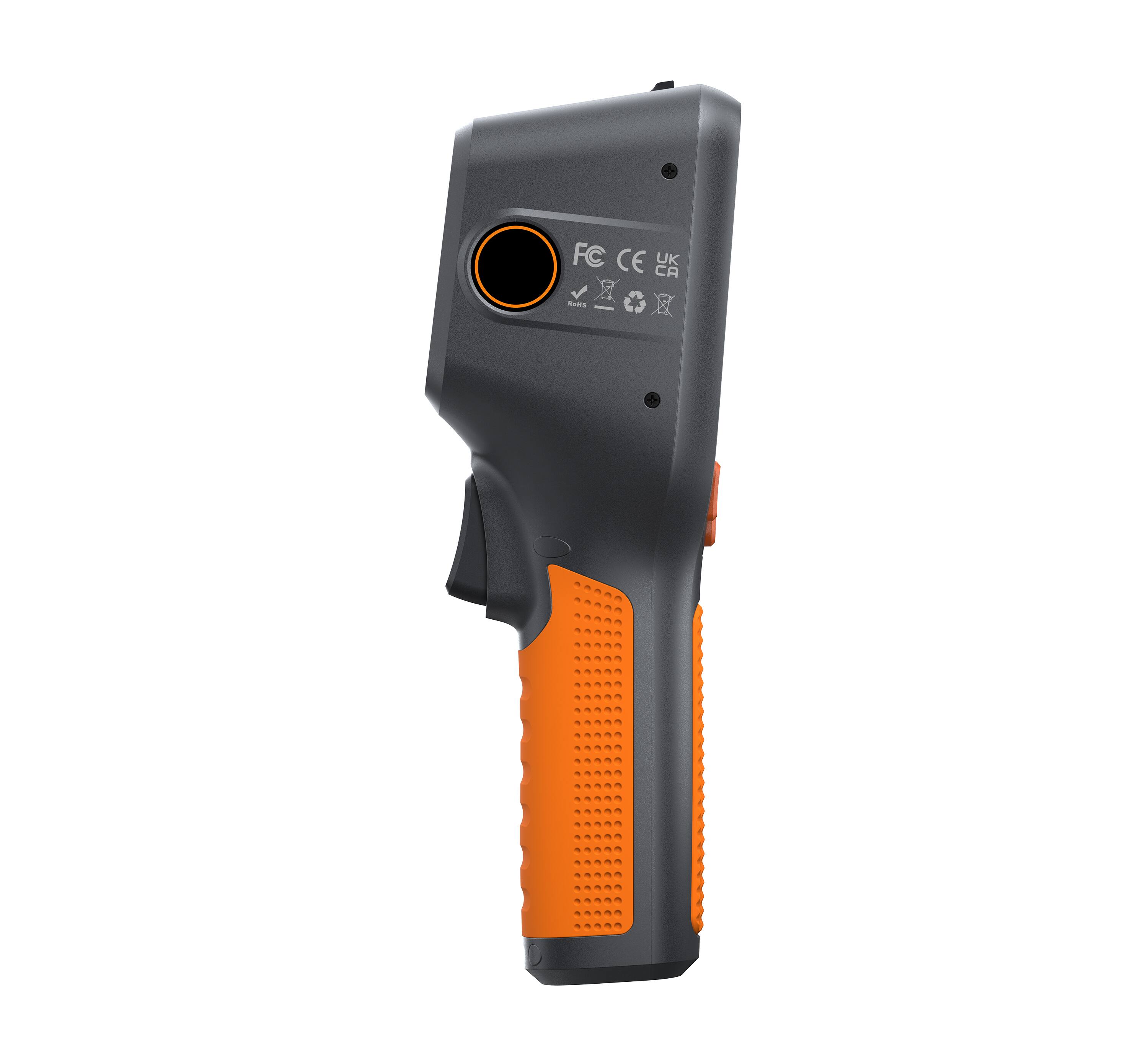 Back. Teslong - M1 Pro 120x90 Infrared Thermal Handheld Camera - Black / Dark Grey / Orange.