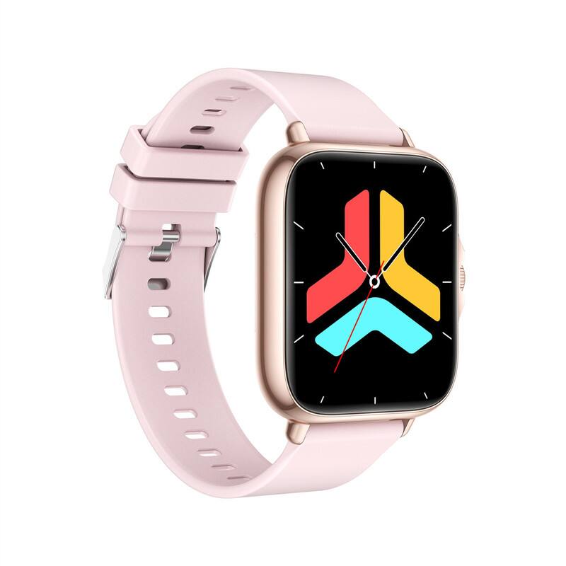 Front. SKRAN - Smart Sports Watch - with Heart Rate Monitoring, Bluetooth Calling,Notification Alerts,Camera and Music Control,Silicone - Pink.