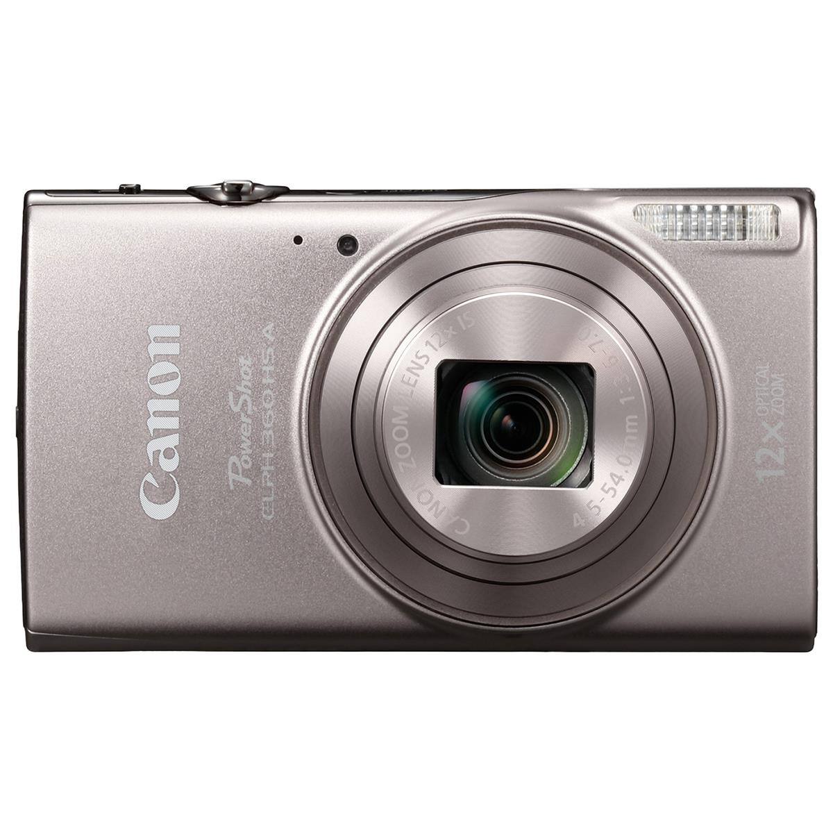 Canon PowerShot ELPH 360 HS A  
LENS 12x 12x IS ZOOM CANON  
1:3.0 4.5-54.0mm  
OPTICAL ZOOM 12x