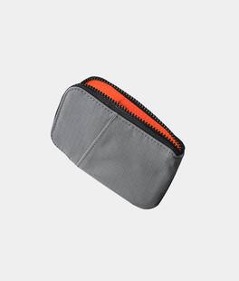 ALPAKA - RFID Zip Card Pouch with YKK Silent Zippers, Holds 12–20+ Cards, Coin & Cash Storage, Front Transit Slot, HUB Compatible - Grey Axoflux 210D