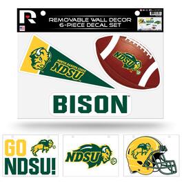 Rico Industries - North Dakota State Bison Set of 6 Removable Wall Decal Stickers - Multi