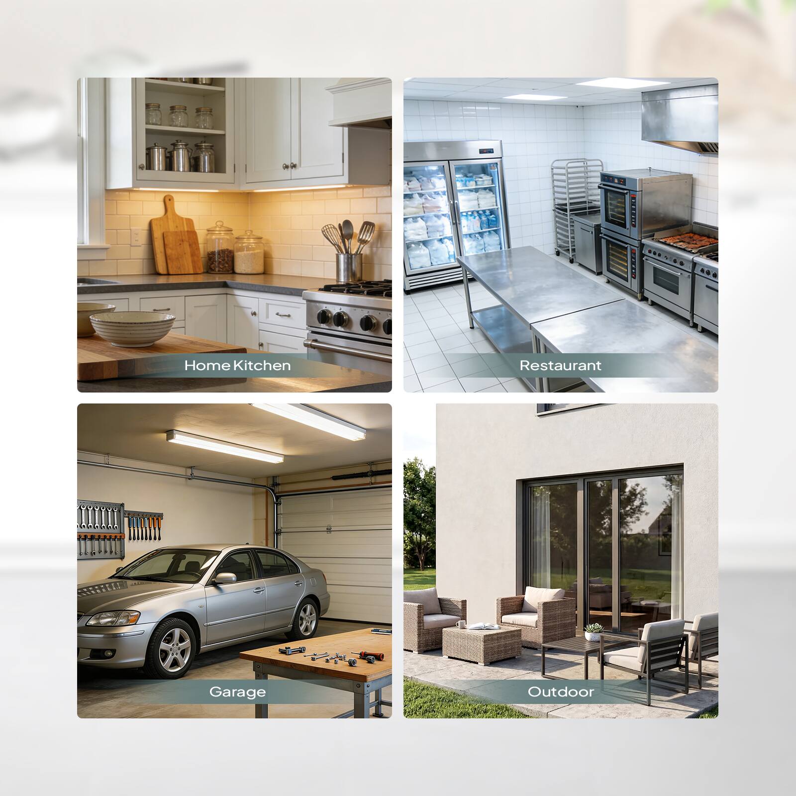 - Home Kitchen
- Restaurant
- Garage
- Outdoor