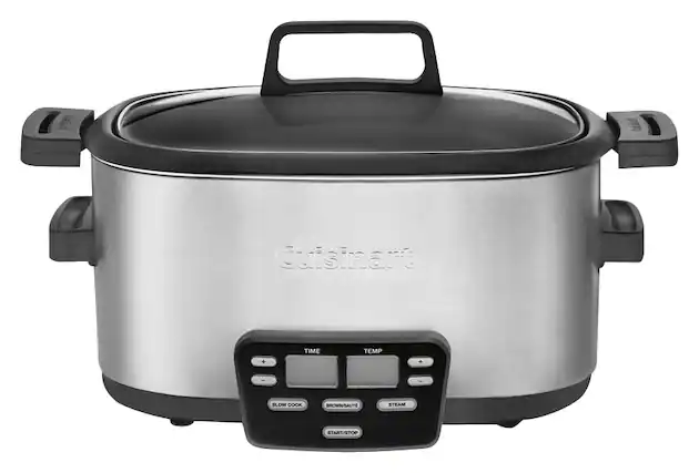 Angle. Cuisinart - Cook Central 6-Quart 3-in-1 Multicooker - Stainless Steel.