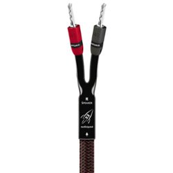 AudioQuest - Rocket 33 12' Pair Full-Range Speaker Cable, Silver Banana Connectors - Red/Black - Front_Zoom