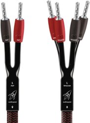 AudioQuest - Rocket 33 10' Pair Bi-Wire Speaker Cable, Silver Banana Connectors - Red/Black - Front_Zoom