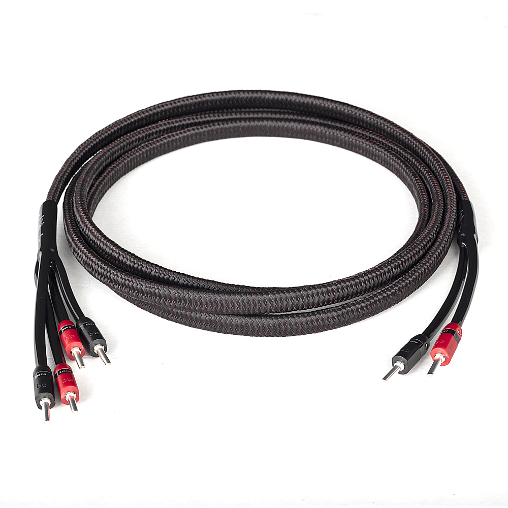 Angle View: AudioQuest - Rocket 33 8' Single Bi-Wire Speaker Cable, Silver Banana Connectors - Red/Black