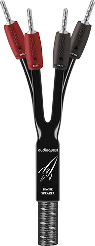 AudioQuest - Rocket 44 15' Speaker Cable (Pair) - Silver/Black/Gray