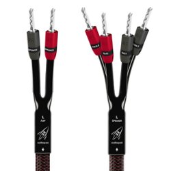 AudioQuest - Rocket 33 12' Pair Bi-Wire Speaker Cable, Silver Banana Connectors - Red/Black - Front_Zoom