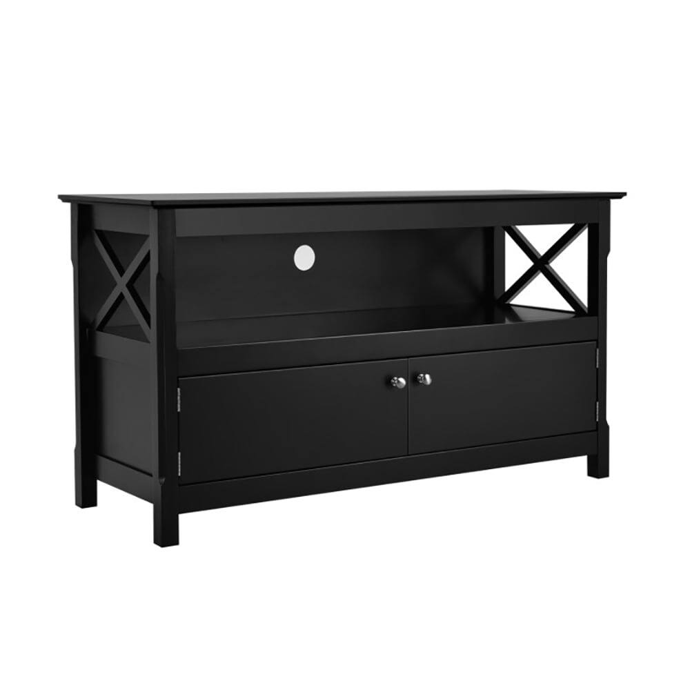 Angle. Kadyn - Entertainment Centers,TV Stands,44 Inch Wooden Storage Cabinet TV Stand-Black - Black.