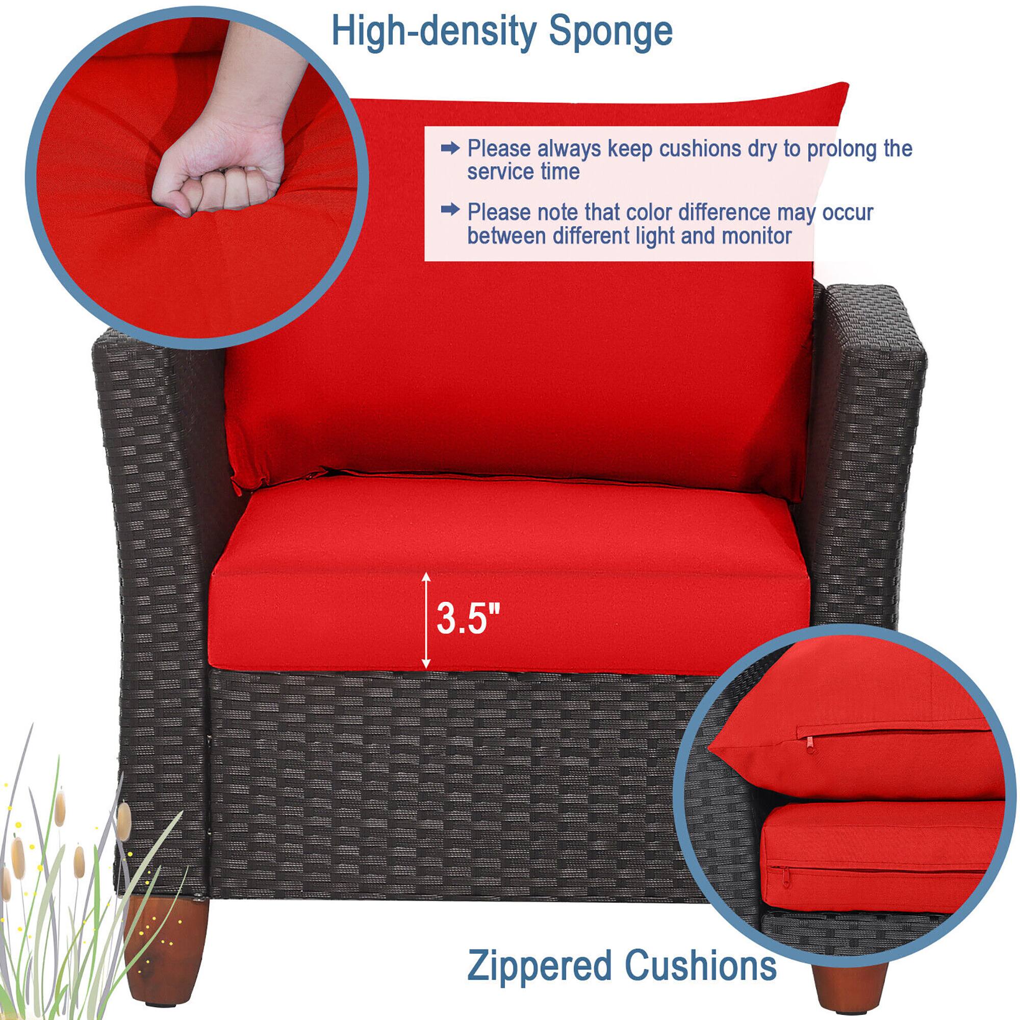 High-density Sponge
Please always keep cushions dry to prolong the service time
Please note that color difference may occur between different light and monitor
3.5"
Zippered Cushions