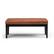 Front. Simpli Home - Lacey 43 inch Wide Contemporary Rectangle Tufted Ottoman Bench - Distressed Saddle Brown.