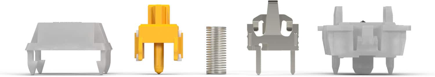 Alt View 16. Glorious - Silent Lubed Mechanical Keyboard 5-pin Hot Swappable Switches (36x) - Panda.