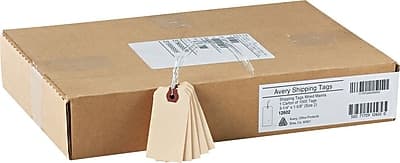 Avery - Tags, 1.63" x 3.25", 1,000/Pack - Manila