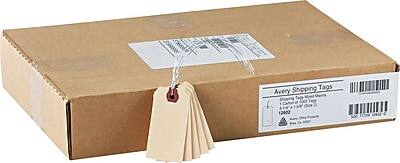 Avery Shipping Tags  
Shipping Tag Roll - 100 Tags  
3" x 4" (76 mm x 102 mm)  
12402  
100 Tags per Roll  
100 Rolls per Case