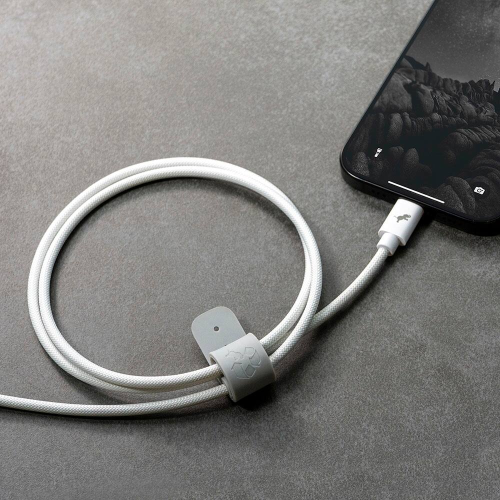 Alt View 11. Nimble - Powerknit USB-C to USB-C Cable 1M/3.3FT Fast Charging for iPhone 17–15, iPad, MacBook Air/Pro 2018–2022, Samsung & More - White.