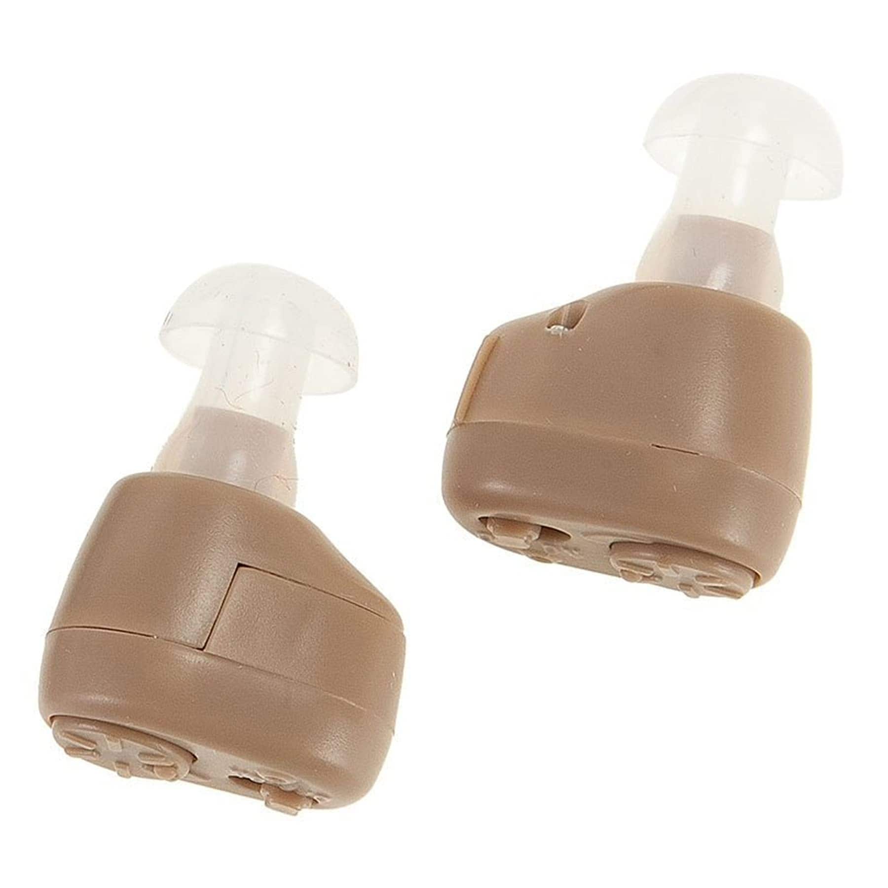 Front. MEDca - MEDca Hearing Amplifier Ear ITC (Pair) - Beige.