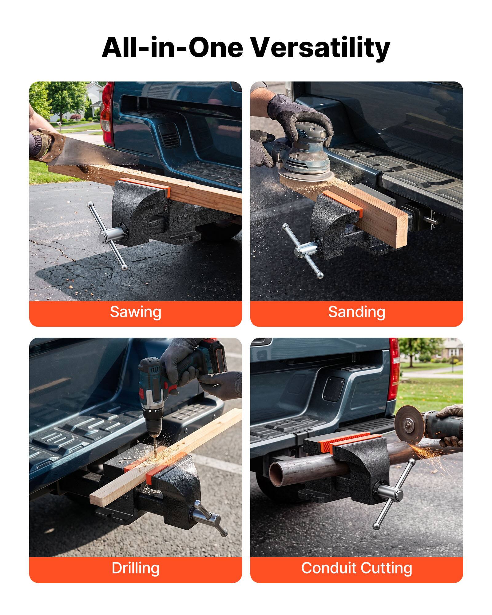 All-in-One Versatility

Sawing  
Sanding  
Drilling  
Conduit Cutting