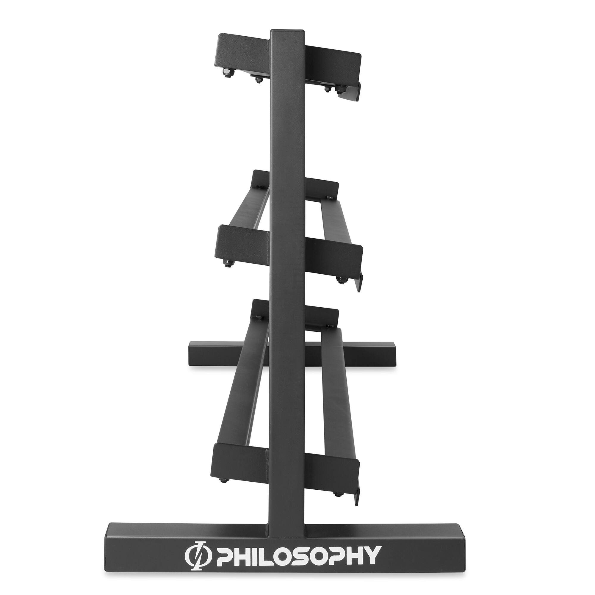 Alt View 2. Philosophy Gym - 3-Tier Dumbbell Weight Rack - Heavy-Duty - Black.