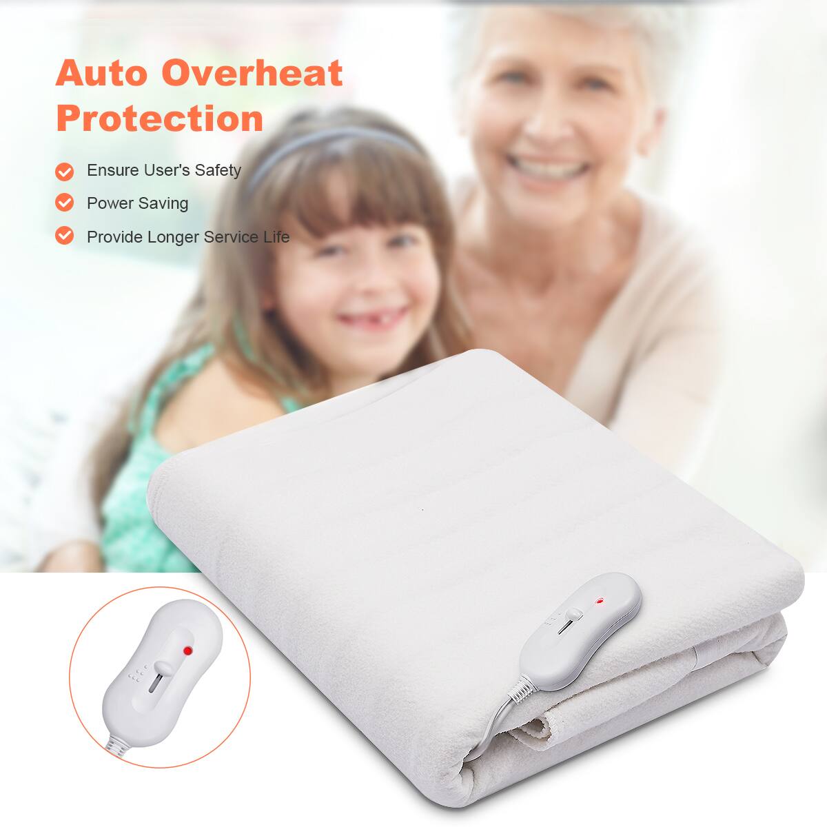 Auto Overheat Protection: Ensure User's Safety, Power Saving, Provide Longer Service Life.