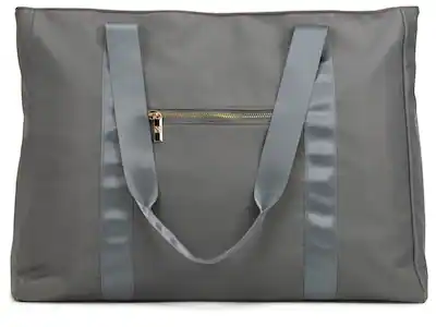 Badgley Mischka Nylon Travel Tote Weekender Bag - Grey Badgley Mischka Nylon Travel Tote Weekender Bag - Grey