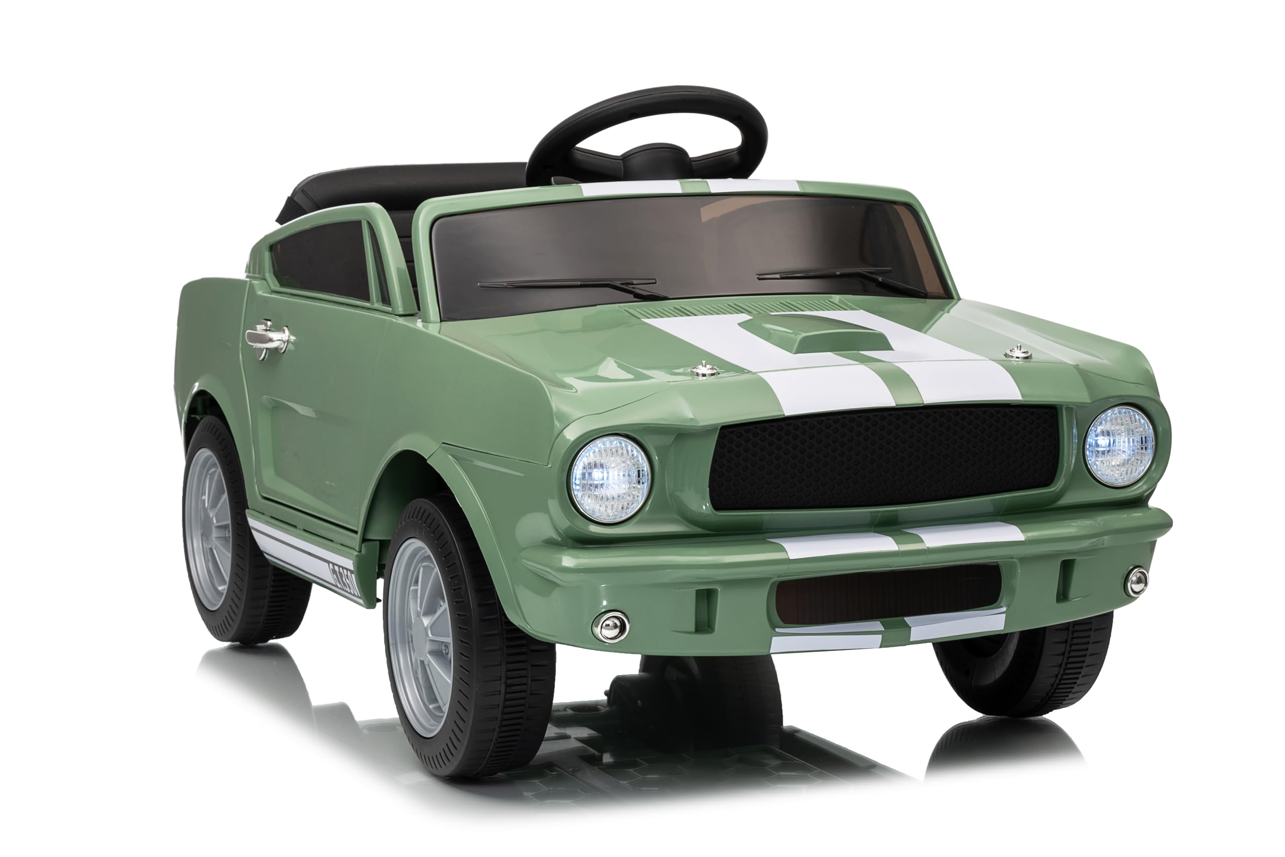 Front. GARVEE - 12V Ride on Toy for Kids, Battery Powered Electric Car for Toddlers with Remote Control,3 Speeds, Lights, Music - Green.