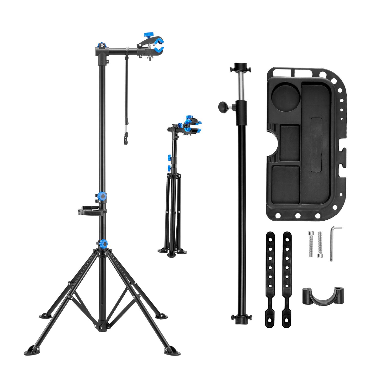 Alt View 5. VEVOR - Bike Repair Stand, 66 lb Heavy-duty Bicycle Work Stand with 32.8-56.6 in Adjustable Height & Magnetic Tool Tray - Black.