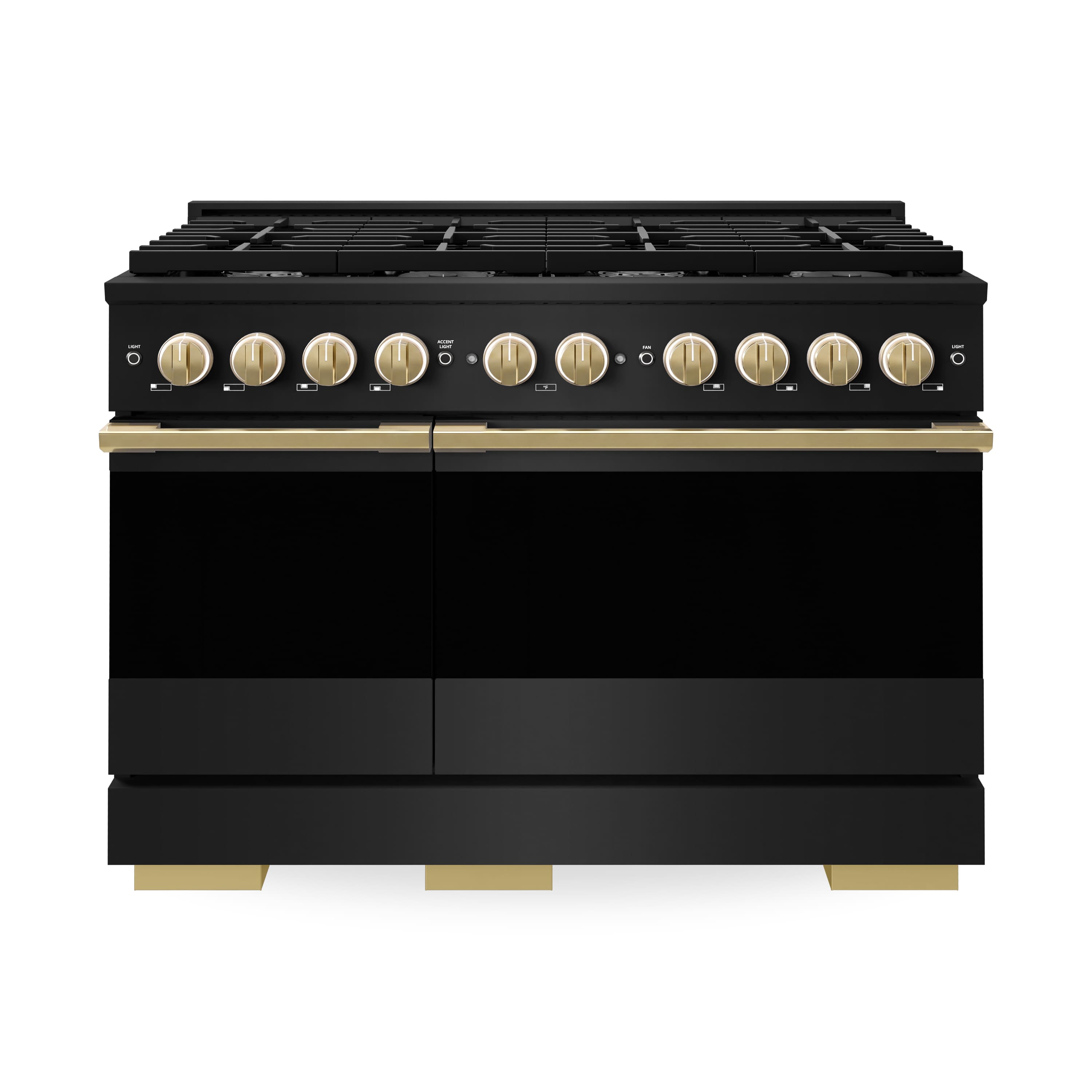 ZLINE - Autograph 48 in. 6.7 cu. ft. Marino Freestanding Gas Range with 8 Burners in Black Stainless Steel and Gold Accents - Black Stainless Steel price history on PriceWatchPro