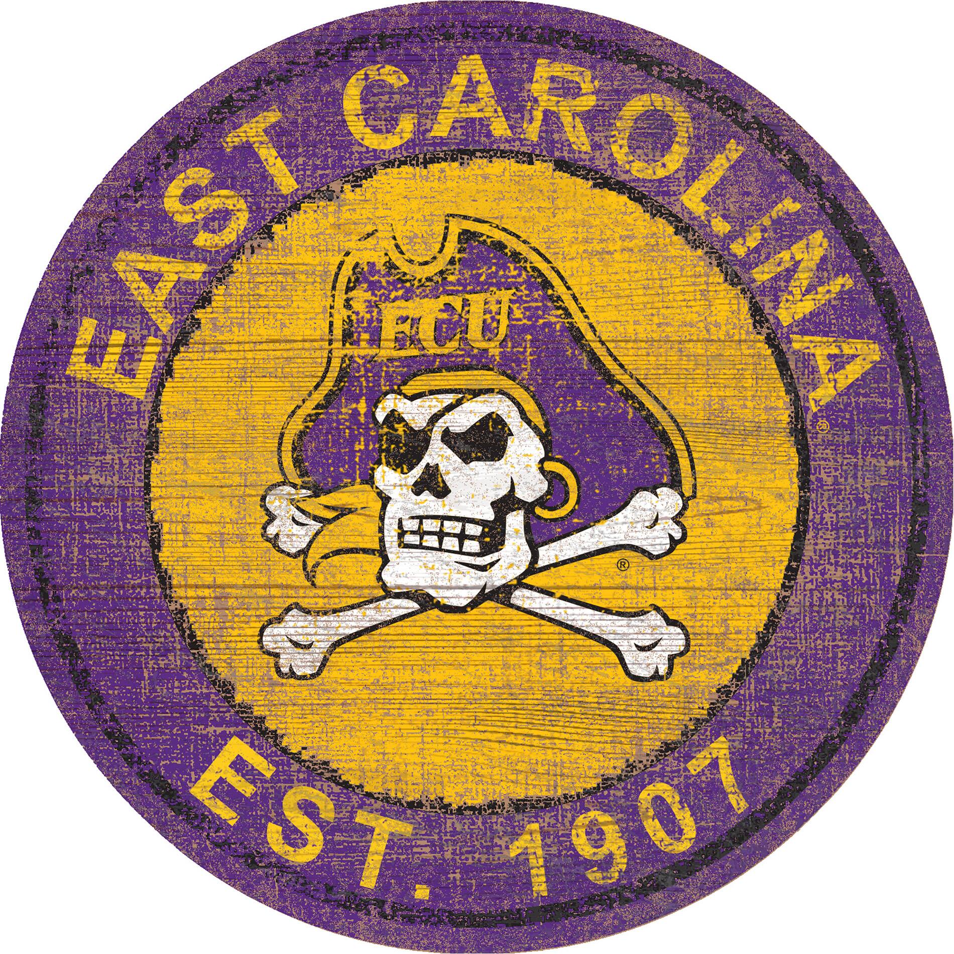 ECU Pirates 24'' Round Heritage Logo Sign