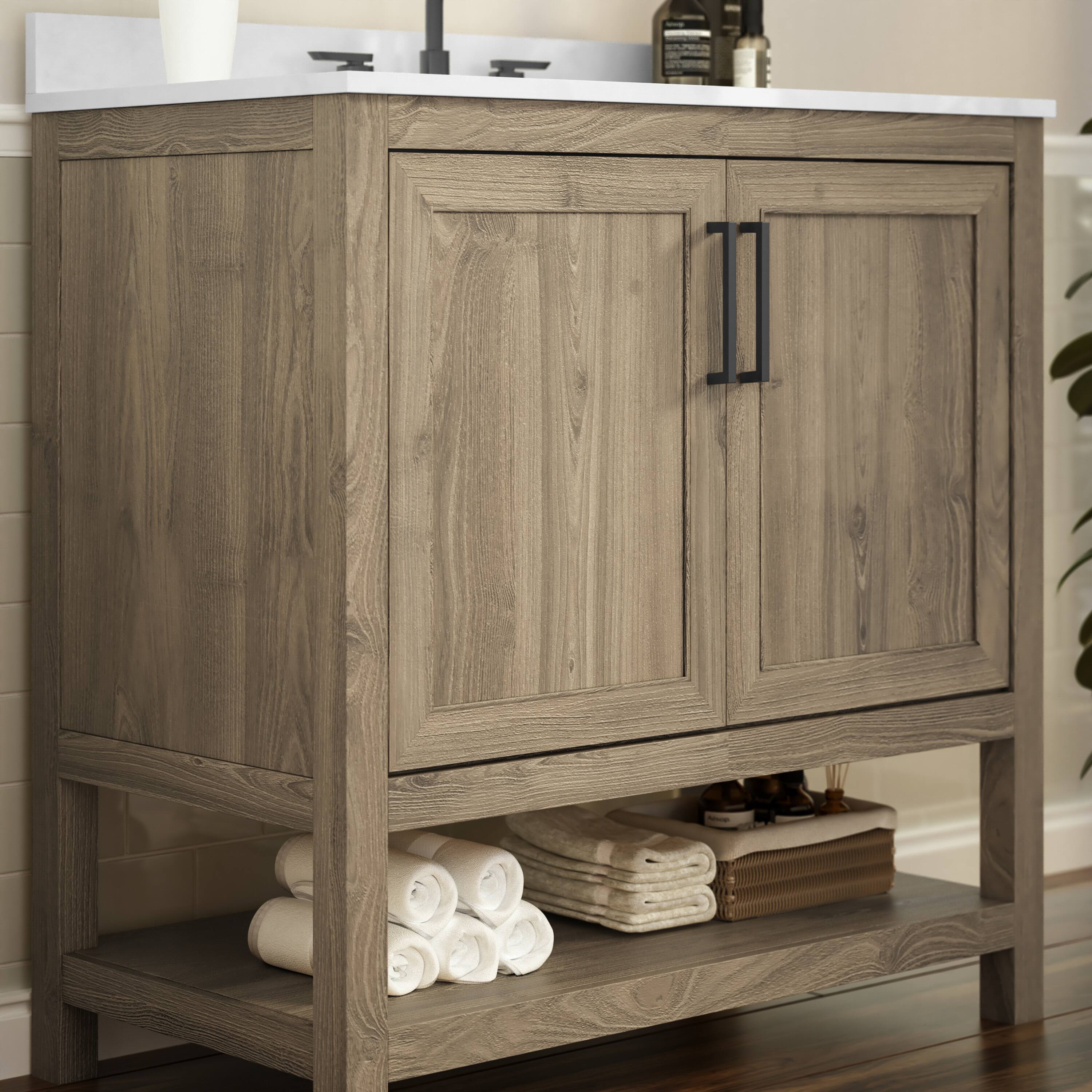 Flash Furniture Vega 36 Inch Bathroom Vanity with Sink Combo, Storage ...