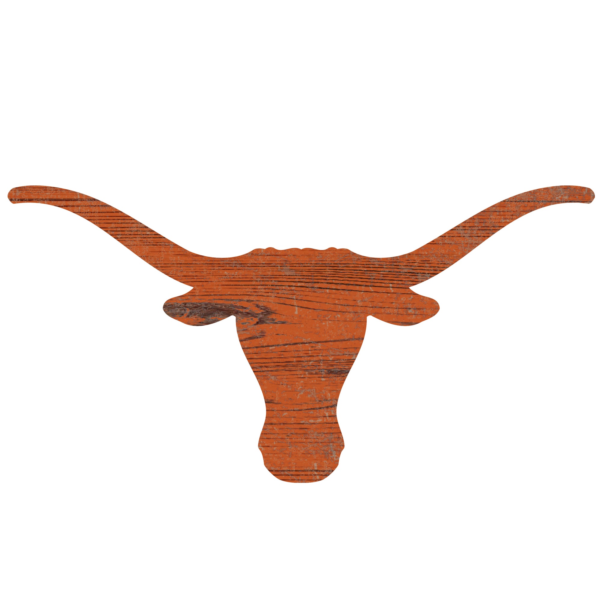 Front. Fan Creations - Texas Longhorns Distressed Logo Cutout Sign - Multicolor.