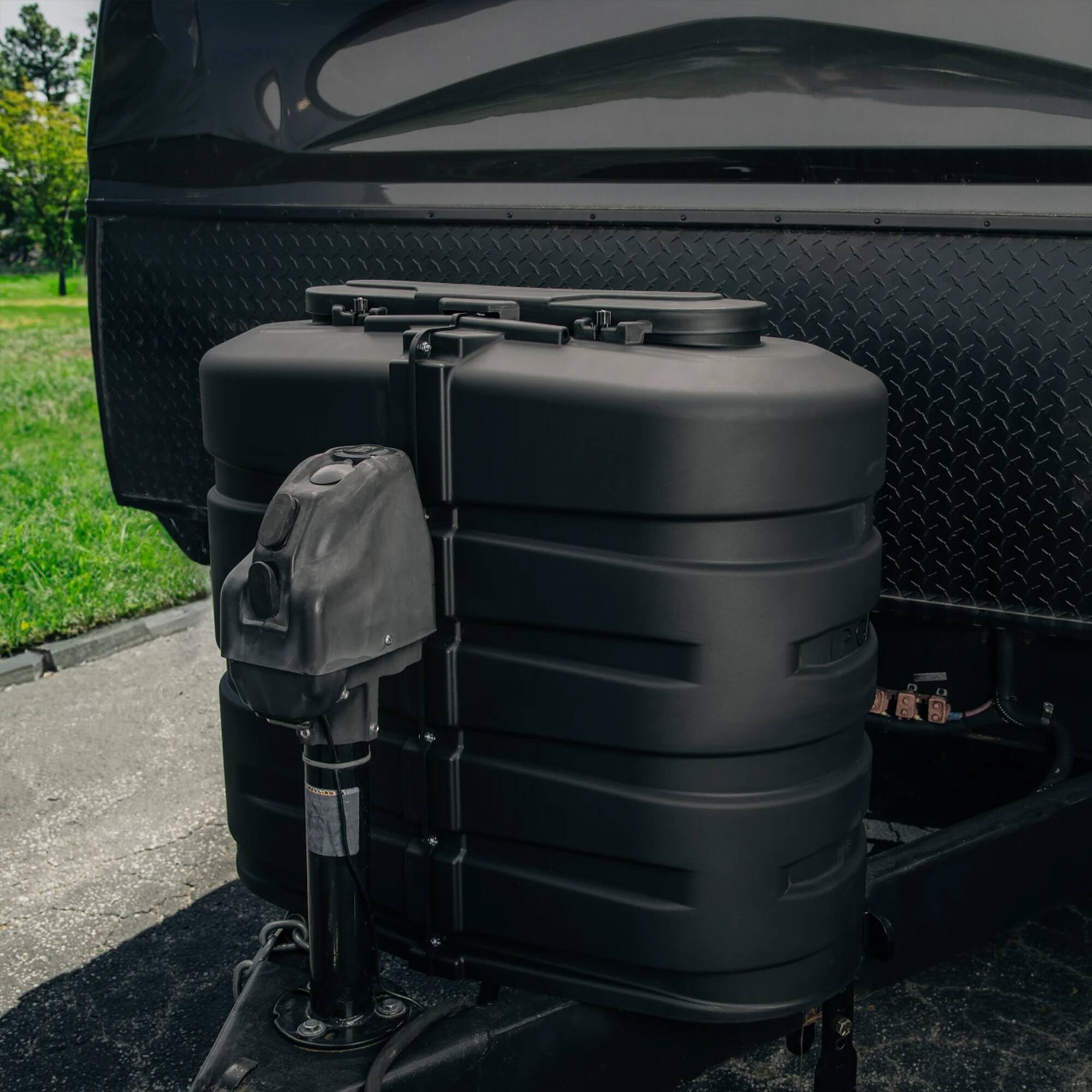 Alt View 1. Camco - Camco Dual Propane Tank Cover for Campers or RVs, Fits 2 30 Pound Steel Tanks.