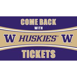 Evergreen Enterprises - Washington Huskies 28" x 16" Come Back With Tickets Door Mat - Multicolor