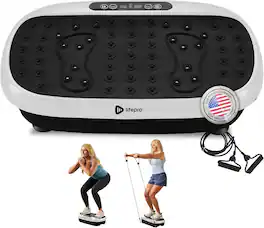 LifePro - HexaPlate Lite Vibration Plate – Compact Whole Body Exercise Machine for Toning & Recovery - White