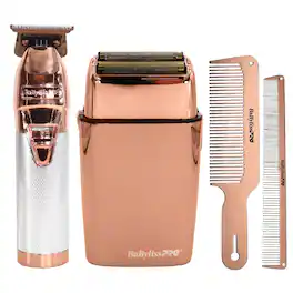 Babyliss - Pro LIMITEDFX Collection Trimmer & Double Foil Shaver Combs - Rose Gold
