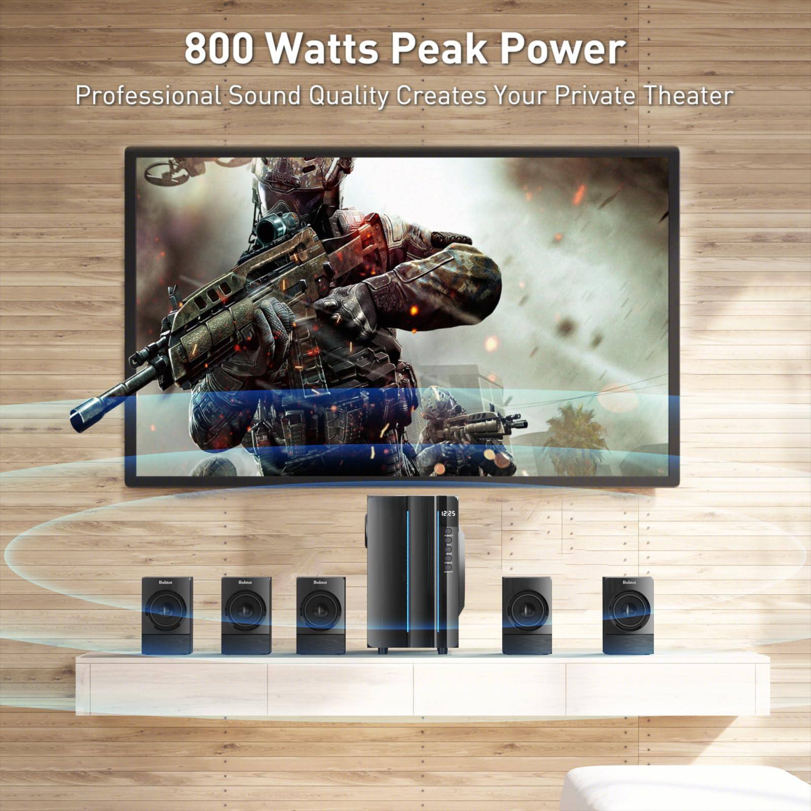 800 Watts Peak Power  
Professional Sound Quality Creates Your Private Theater