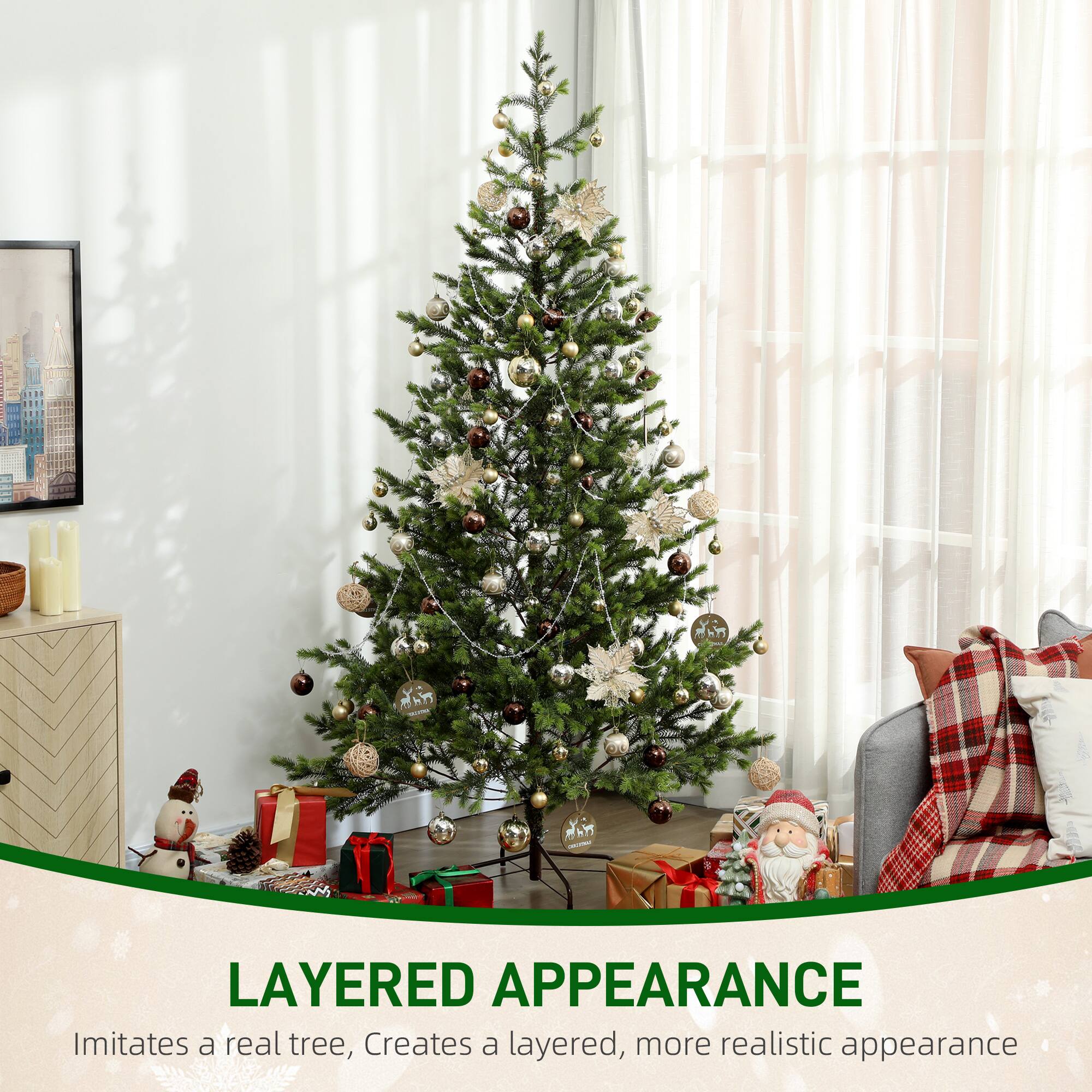 **Layered Appearance**

Imitates a real tree, creates a layered, more realistic appearance.