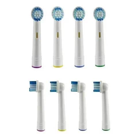 FragraLush - 8 Replacement Brush Heads for Electric Toothbrush - White