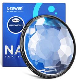 Neewer - 67mm Kaleidoscope Prism Lens Filter, Multi-Refraction Crystal Glass Effect